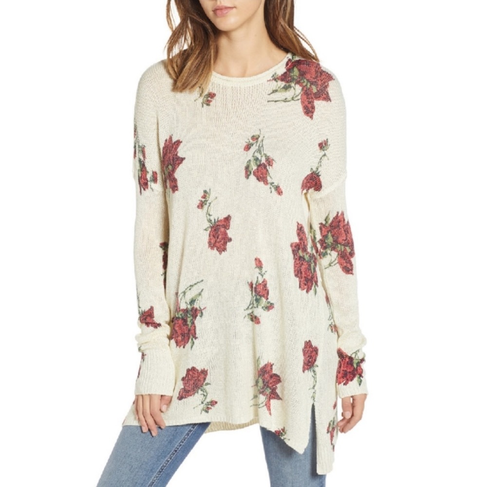Show Me Your Mumu bonfire winter rose sweater XS NWOT